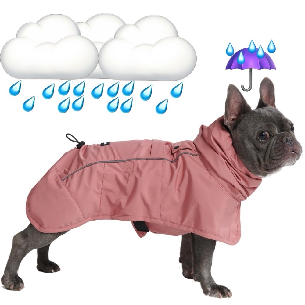 Spark Paws Breatheshield Dog Raincoat Medium 10-15Lbs Sea Pink